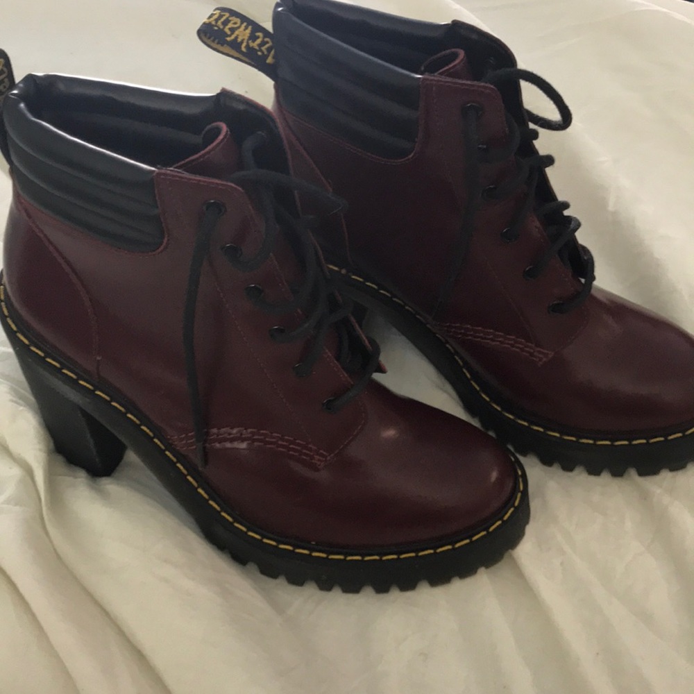Like new Heeled Dr Martens in Oxblood